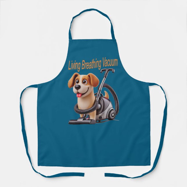 Delantal Perro Aspiradora Vivo Respirando (Anverso)