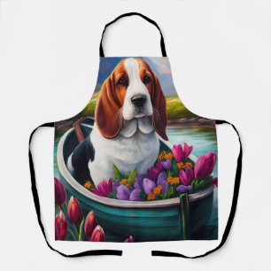 Delantal Perro Basset Hound en una Paleta: Una Aventura Esc