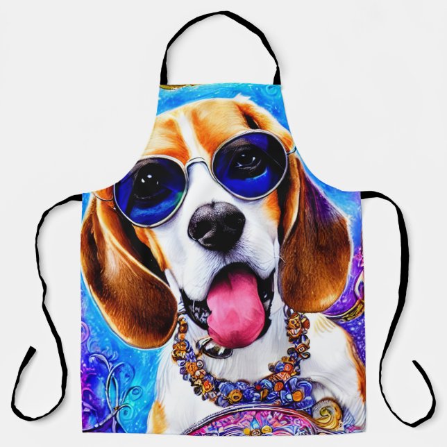 Delantal Perro Beagle Funky (Anverso)