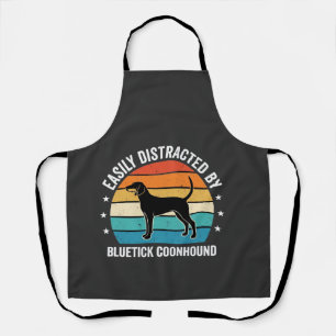 Delantal Perro Bluetick Coonhound Atardecer Retro