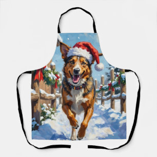 Delantal Perro Boyero Australiano Red Heeler Navidad