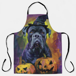 Delantal Perro Bullmastiff Espeluznante Bruja de Halloween