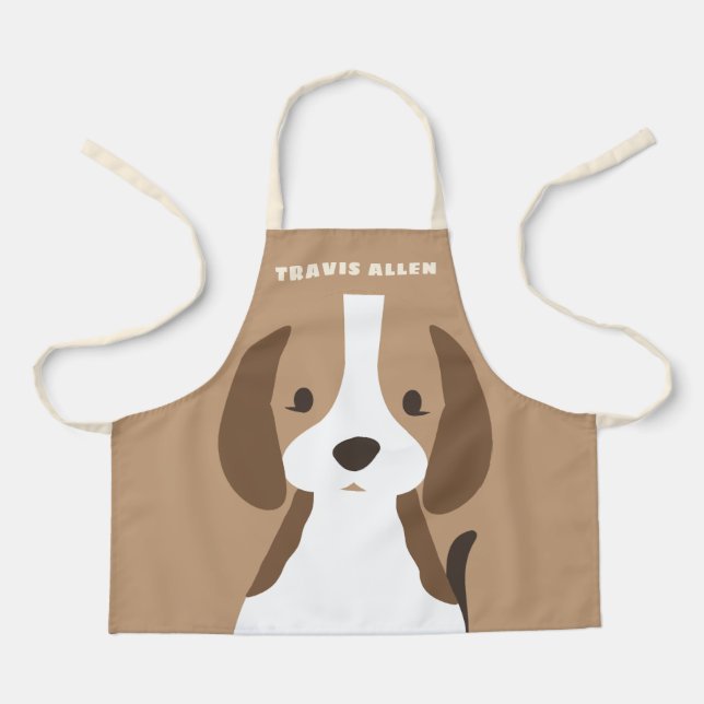Delantal Perro cachorro cute arte y cocina infantil (Anverso)
