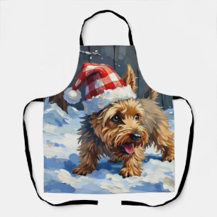 Delantal Perro Cairn Terrier Espirituoso Cavando para la Na