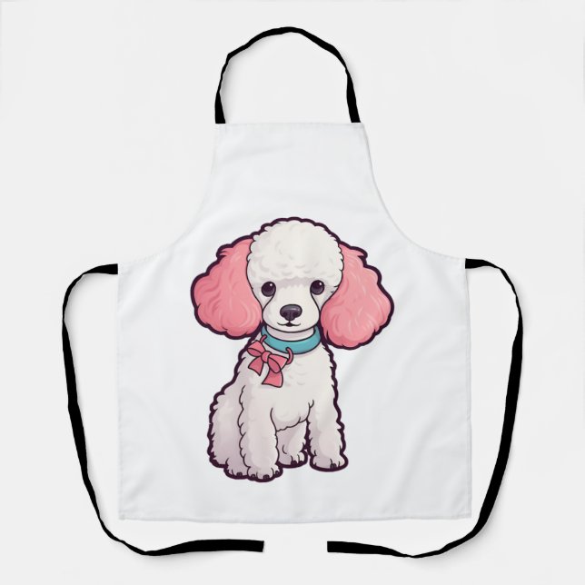 Delantal Perro Caniche Super Lindo (Anverso)