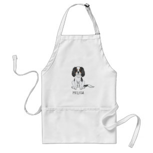 Delantal Perro Cavalier King Charles Spaniel de tres colore
