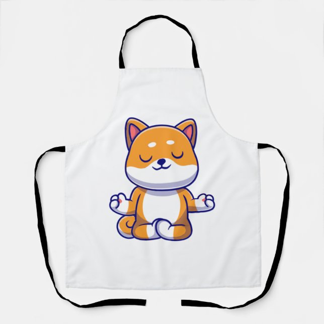 Delantal Perro chiba chiba u haciendo personalizado de medi (Anverso)