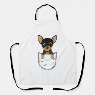 Delantal Perro chihuahua en bolsillo