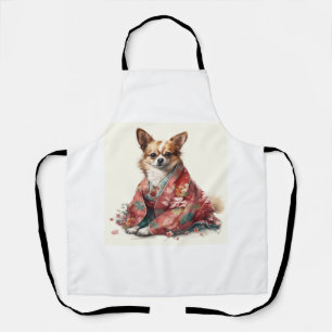 Delantal Perro Chihuahua En Ilustración Japonesa De Robo De
