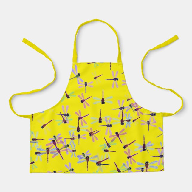 Delantal Perro colorido de libélulas (Anverso)