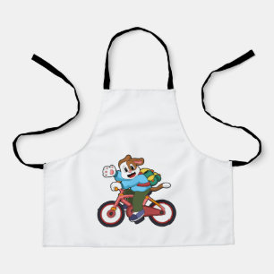 Delantal Perro con bicicleta