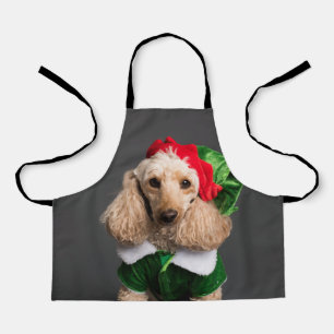 Delantal Perro con traje de elfo
