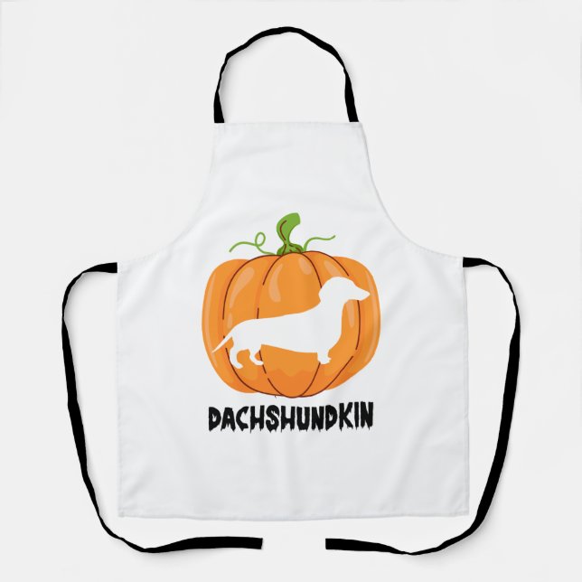 Delantal Perro Dachshund Halloween (Anverso)