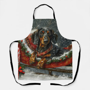 Delantal Perro Dachshund Navidad Festiva 