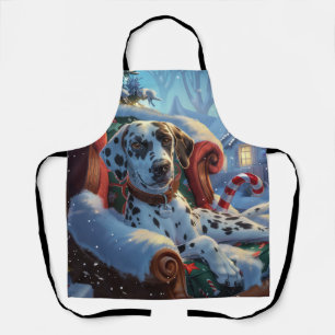 Delantal Perro Dálmata Navidad Festiva