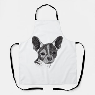 Delantal Perro de arte geométrico chihuahua Mosaic