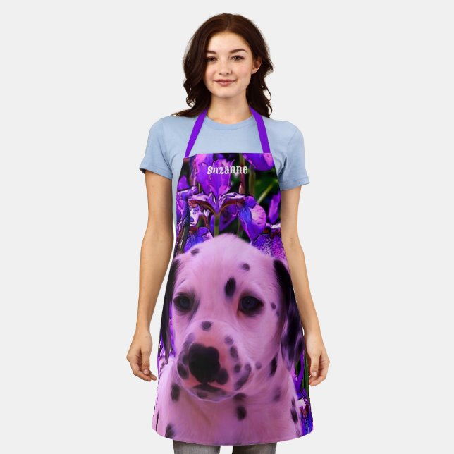 Delantal Perro de cachorro dálmata personalizado (Gastado)