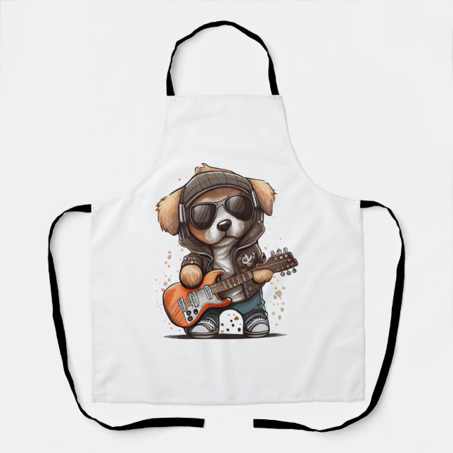 Delantal Perro de cachorro de rollo (seis) (Anverso)
