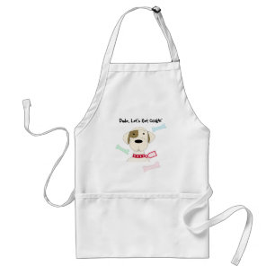 Delantal Perro de Dibujos Animados con Frase Divertida