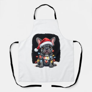 Delantal Perro De Navidad Bulldog Francés Xmas Frenchie Hom