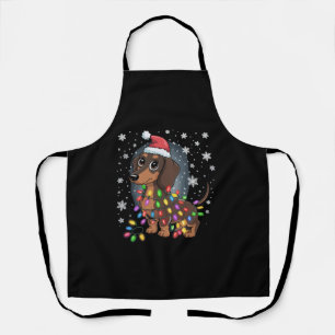 Delantal Perro de Navidad Dachshund Santa Xmas Wiener