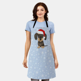Delantal Perro de Navidades de Dachshund Santa Teckel con c