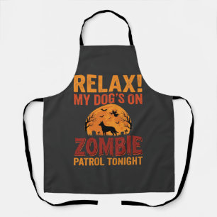 Delantal Perro de patrulla zombie Halloween