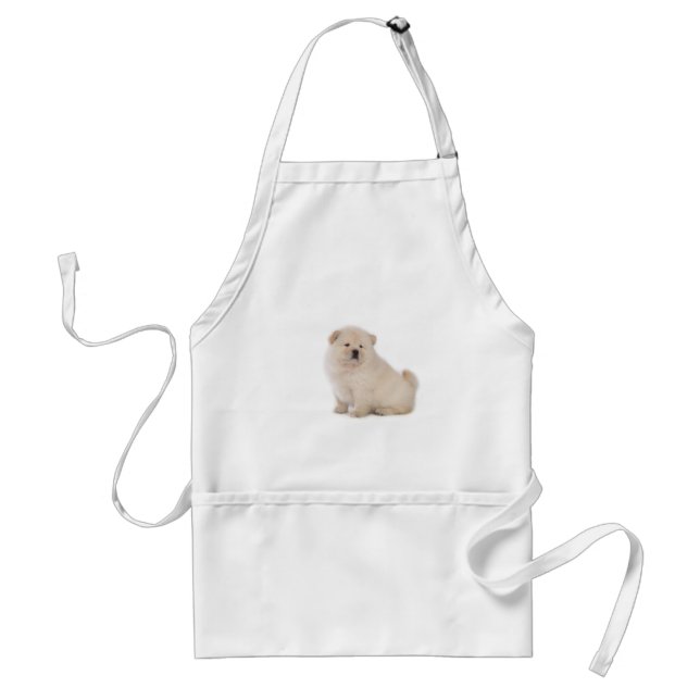 Delantal perro de perrito blanco lindo del perrito del (Frente)