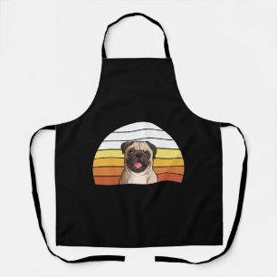 Delantal Perro de pug ventilado retro lindo para perro mejo