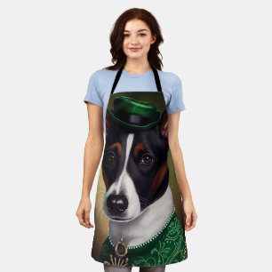 Delantal Perro de Rat Terrier con vestido de San Patricio