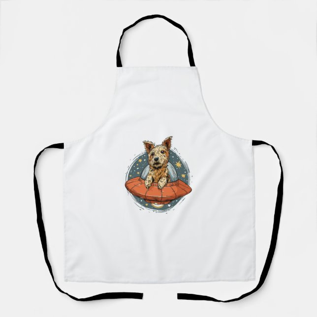 Delantal Perro de secuestro - UFO Beaming Pup (Anverso)