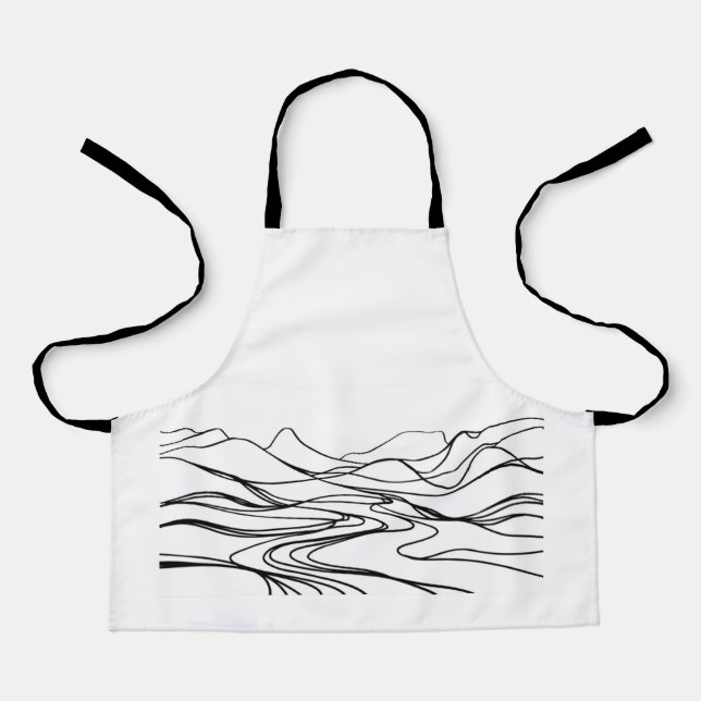 Delantal Perro de tranquilidad zen monocromático (Anverso)