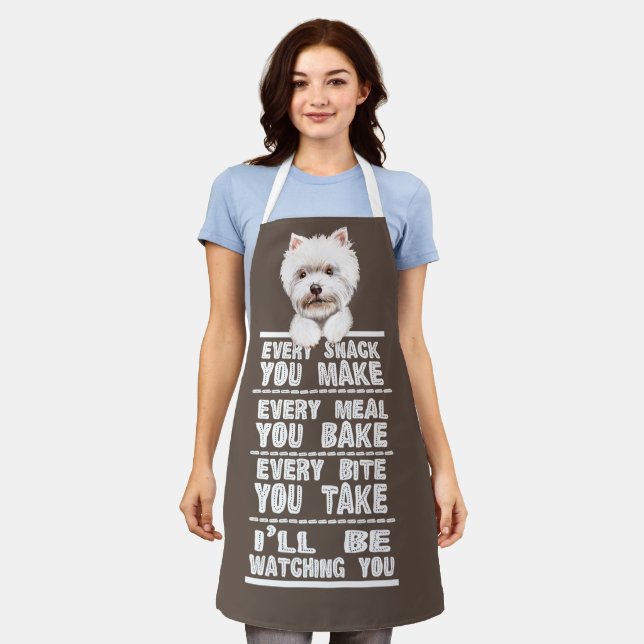 Delantal Perro de West Highland Terrier Cada Snack Que Hace (Gastado)