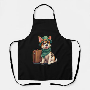Delantal Perro Divertido Viajando con Gráfico de Bolsa para