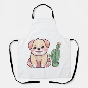 Delantal Perro dulce con cactus
