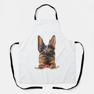 Delantal Perro en Pocket Curioso Cachorro para los amantes 