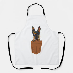 Delantal Perro en Pocket Curioso Cachorro para los amantes