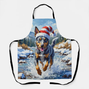 Delantal Perro energético Blue Heeler Winter Creek Navidad