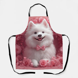 Delantal Perro Esquimal Americano con Rosas - Día de San Va