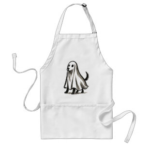 Delantal Perro fantasma disfrazado – Estilo Tinta de Hallow