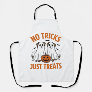 Delantal Perro Fantasma Divertido Halloween Sin Trucos Solo