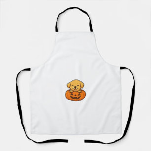 Delantal Perro Kawaii de Halloween � Calabaza Cachorro Pega