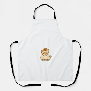 Delantal Perro Kawaii de Halloween � Calabaza Fantasma Pega