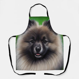 Delantal Perro Keeshond con vestido de San Patricio