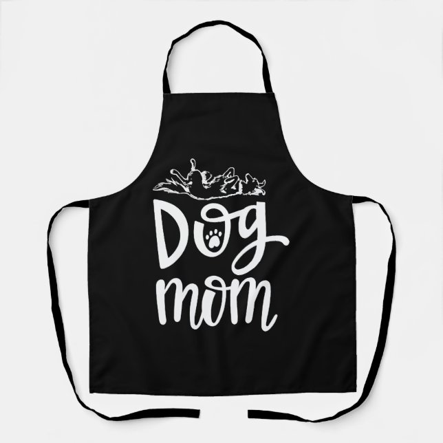 Delantal Perro lindo mamá mejor perro (Anverso)