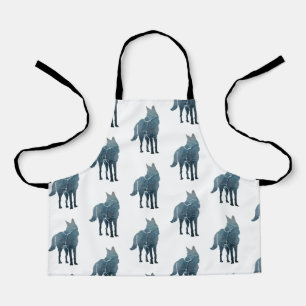 Delantal Perro lobo en hielo, niños Apron