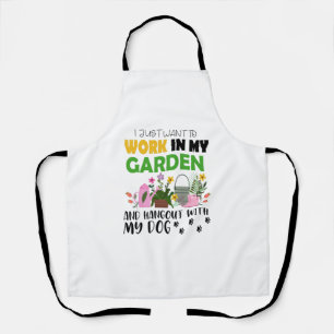 Delantal Perro Lover Gardener Jardín Mascotas Plantas Jardi