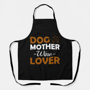 Delantal Perro madre de vino amante dulce mamá de beber reg