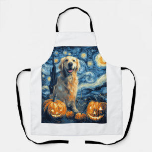 Delantal Perro Madre Van Retriever Dorado Calabaza Noche Es