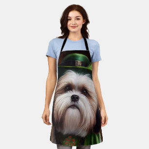 Delantal Perro "Malti Tzu" con vestido "Día de San Patricio
